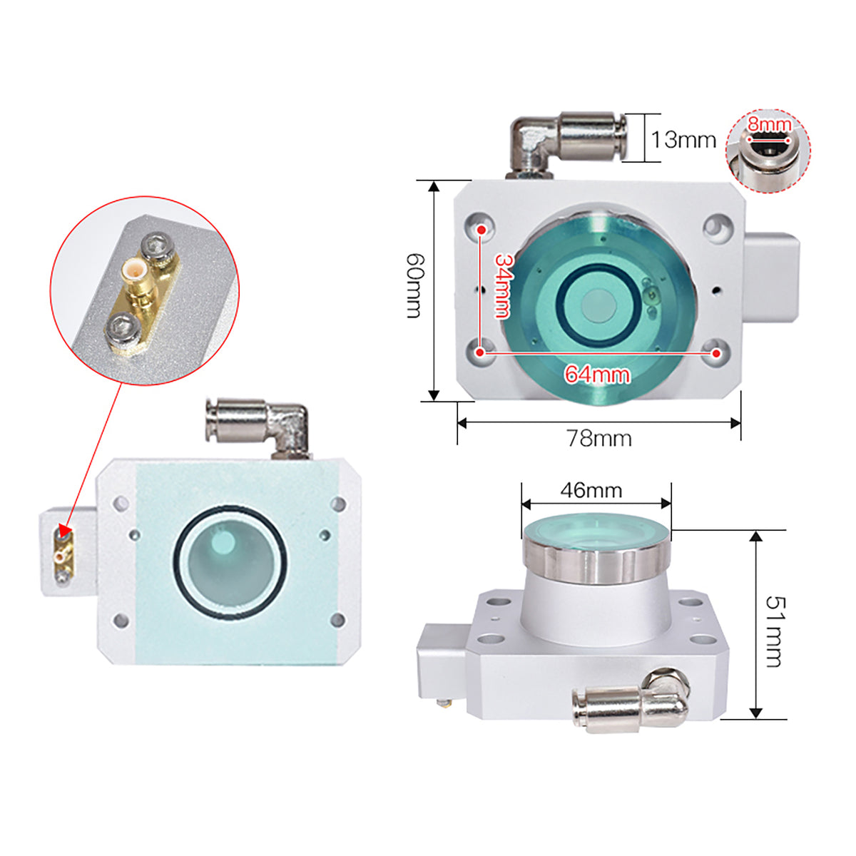 Laser Cutting Head TRA Connector Sensor